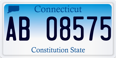 CT license plate AB08575