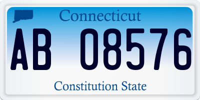 CT license plate AB08576