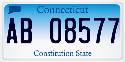 CT license plate AB08577