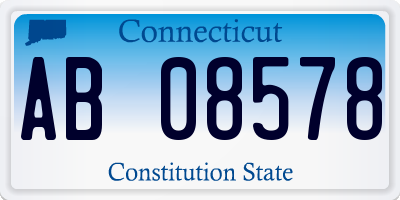 CT license plate AB08578