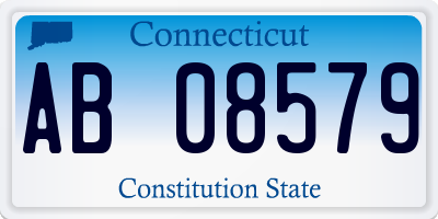 CT license plate AB08579