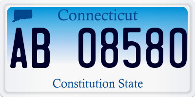 CT license plate AB08580