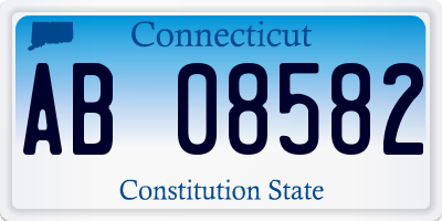 CT license plate AB08582