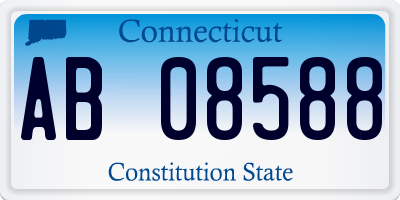 CT license plate AB08588