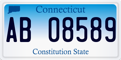 CT license plate AB08589