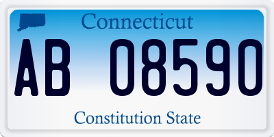 CT license plate AB08590