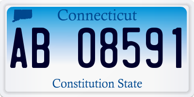 CT license plate AB08591