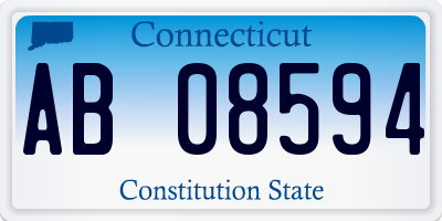 CT license plate AB08594