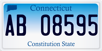 CT license plate AB08595