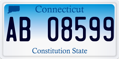 CT license plate AB08599