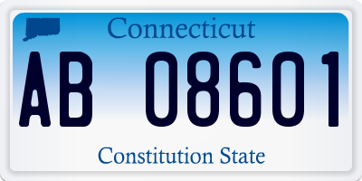 CT license plate AB08601