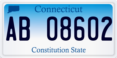 CT license plate AB08602