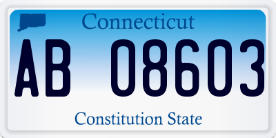 CT license plate AB08603