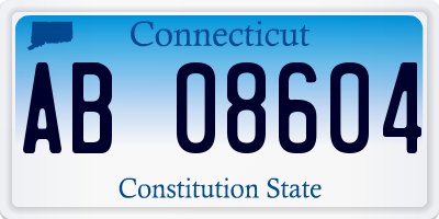 CT license plate AB08604