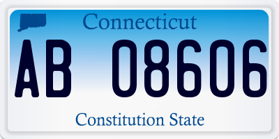 CT license plate AB08606