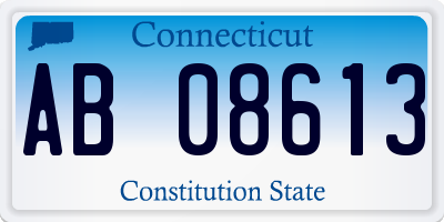 CT license plate AB08613
