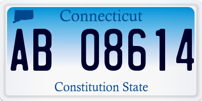 CT license plate AB08614