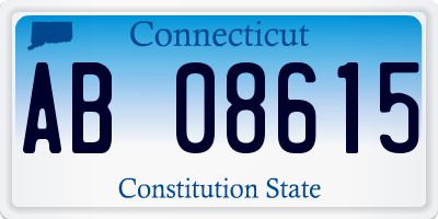 CT license plate AB08615