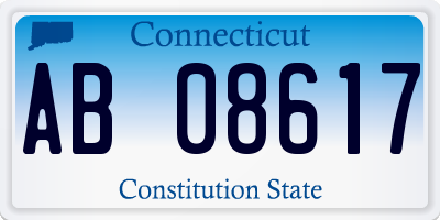CT license plate AB08617