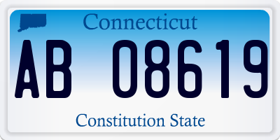 CT license plate AB08619