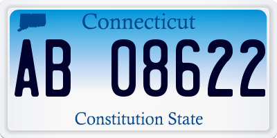 CT license plate AB08622