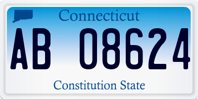 CT license plate AB08624