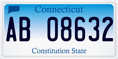CT license plate AB08632