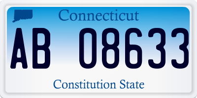 CT license plate AB08633
