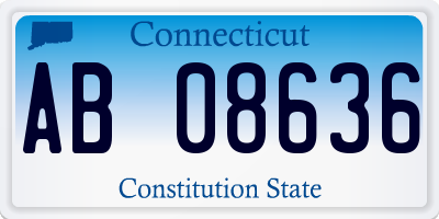 CT license plate AB08636