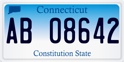 CT license plate AB08642