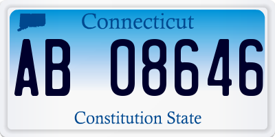 CT license plate AB08646