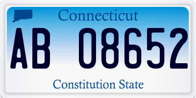 CT license plate AB08652