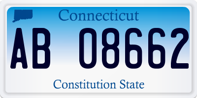CT license plate AB08662