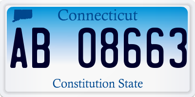 CT license plate AB08663