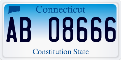 CT license plate AB08666