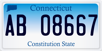 CT license plate AB08667