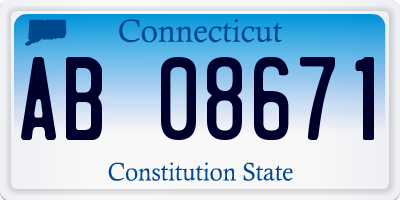 CT license plate AB08671