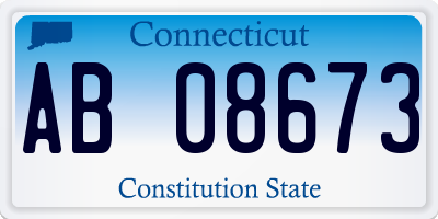 CT license plate AB08673