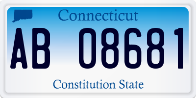 CT license plate AB08681