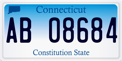 CT license plate AB08684