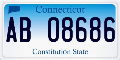 CT license plate AB08686