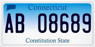 CT license plate AB08689