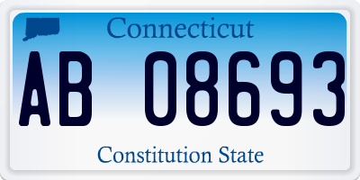 CT license plate AB08693