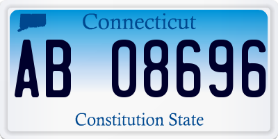 CT license plate AB08696