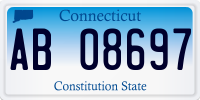 CT license plate AB08697