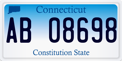 CT license plate AB08698