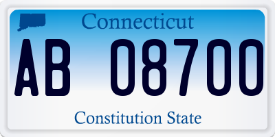 CT license plate AB08700