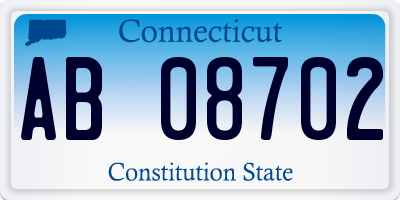 CT license plate AB08702