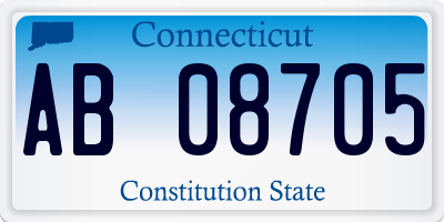 CT license plate AB08705