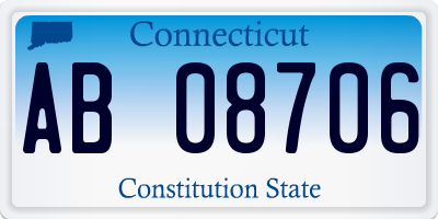 CT license plate AB08706